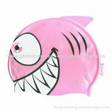 Swimming Cap in Cartoon Style, Available in Various Colors, Sizes and Designs